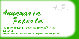 annamaria peterla business card